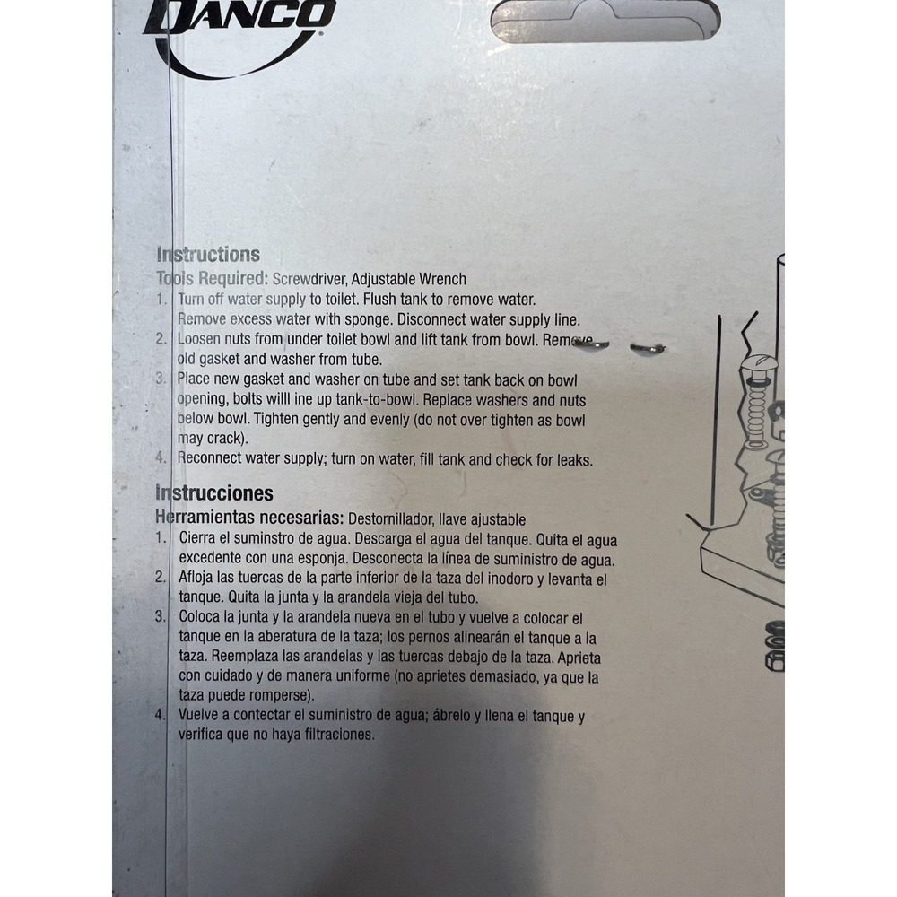 Danco 88912 Tank To Bowl Spud Gasket For American Standard Toilets, Rubber, Blac - Picture 5 of 6